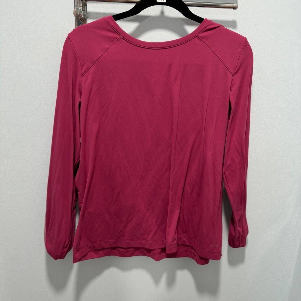 Mondetta Long Sleeve Performance Top Magenta Large Athleisure Gym Workout